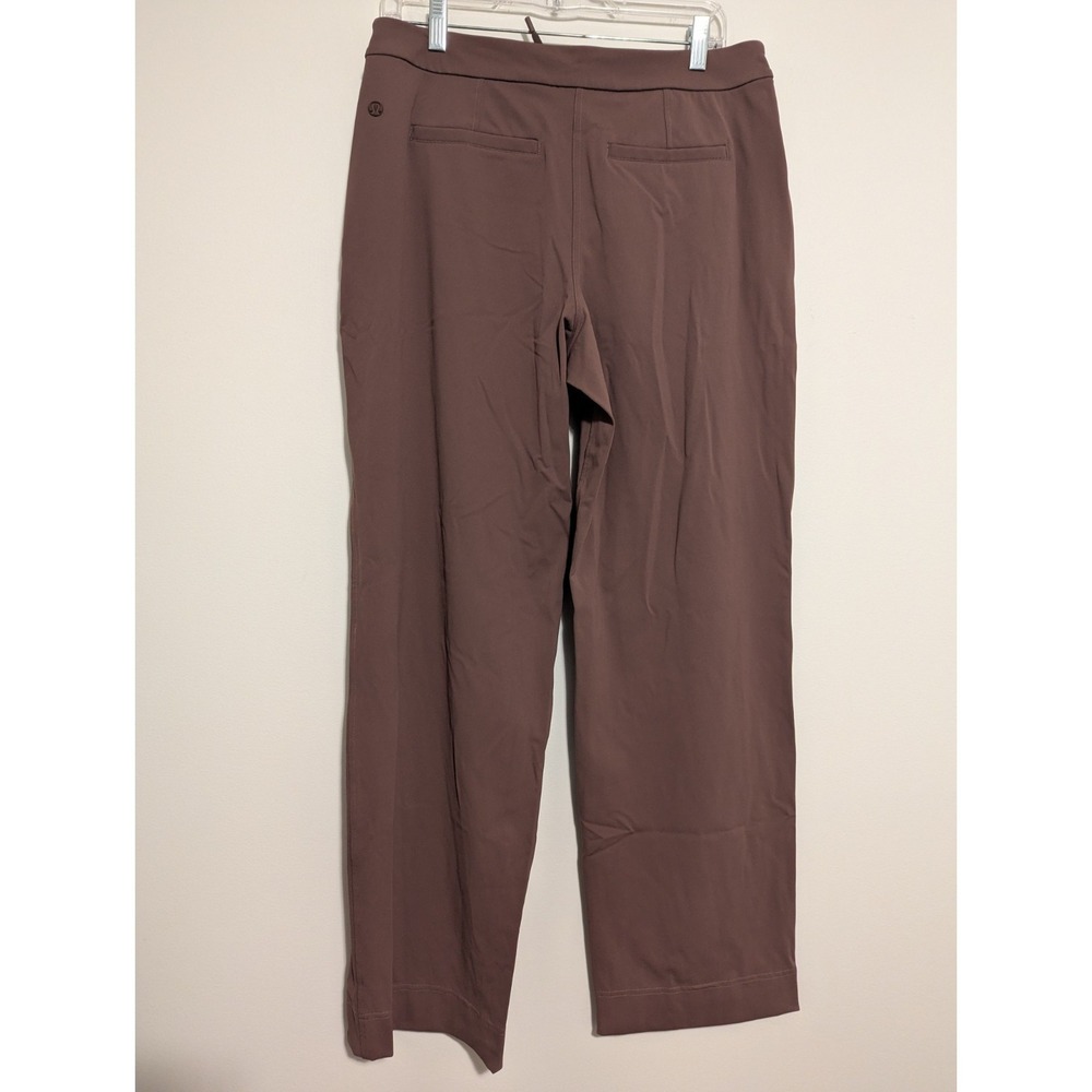 Lululemon Straight-Leg Mid-Rise Pant Luxtreme In Dark Oxide Brown Size Large - Picture 3 of 7